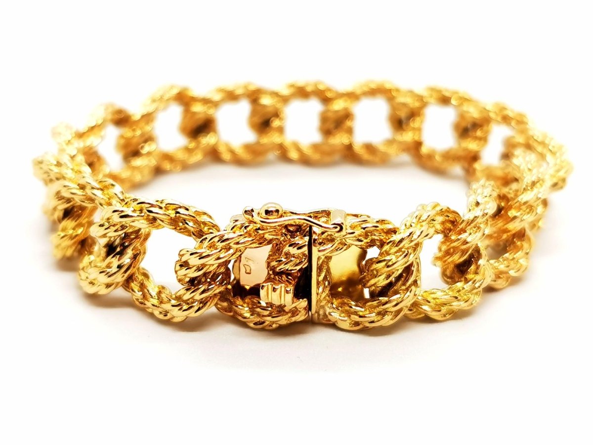 Bracelet Maille torsadée en or jaune - Castafiore