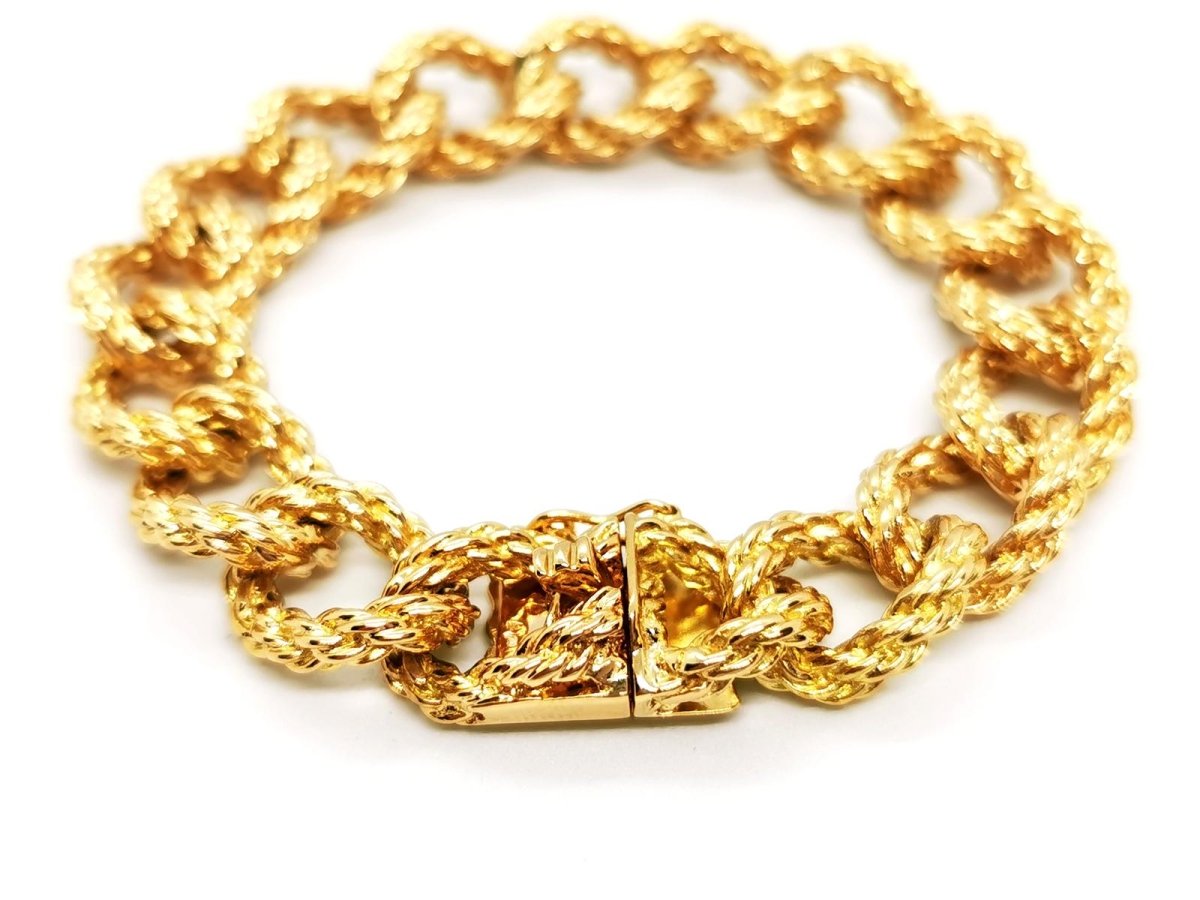Bracelet Maille torsadée en or jaune - Castafiore
