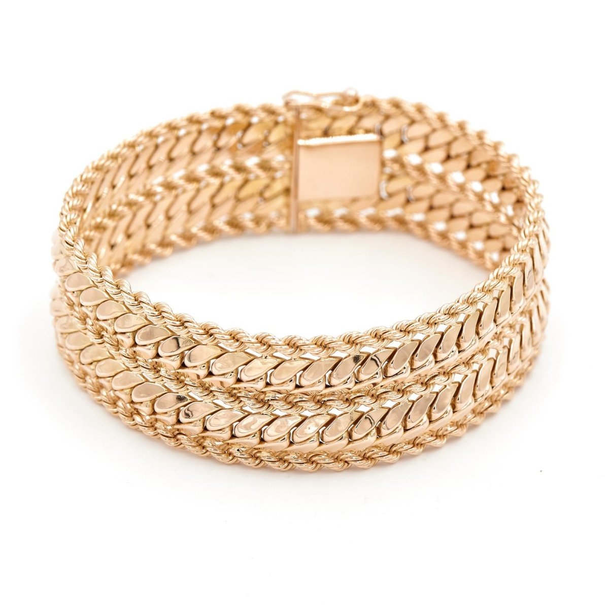 Bracelet Maille torsadée en or jaune - Castafiore