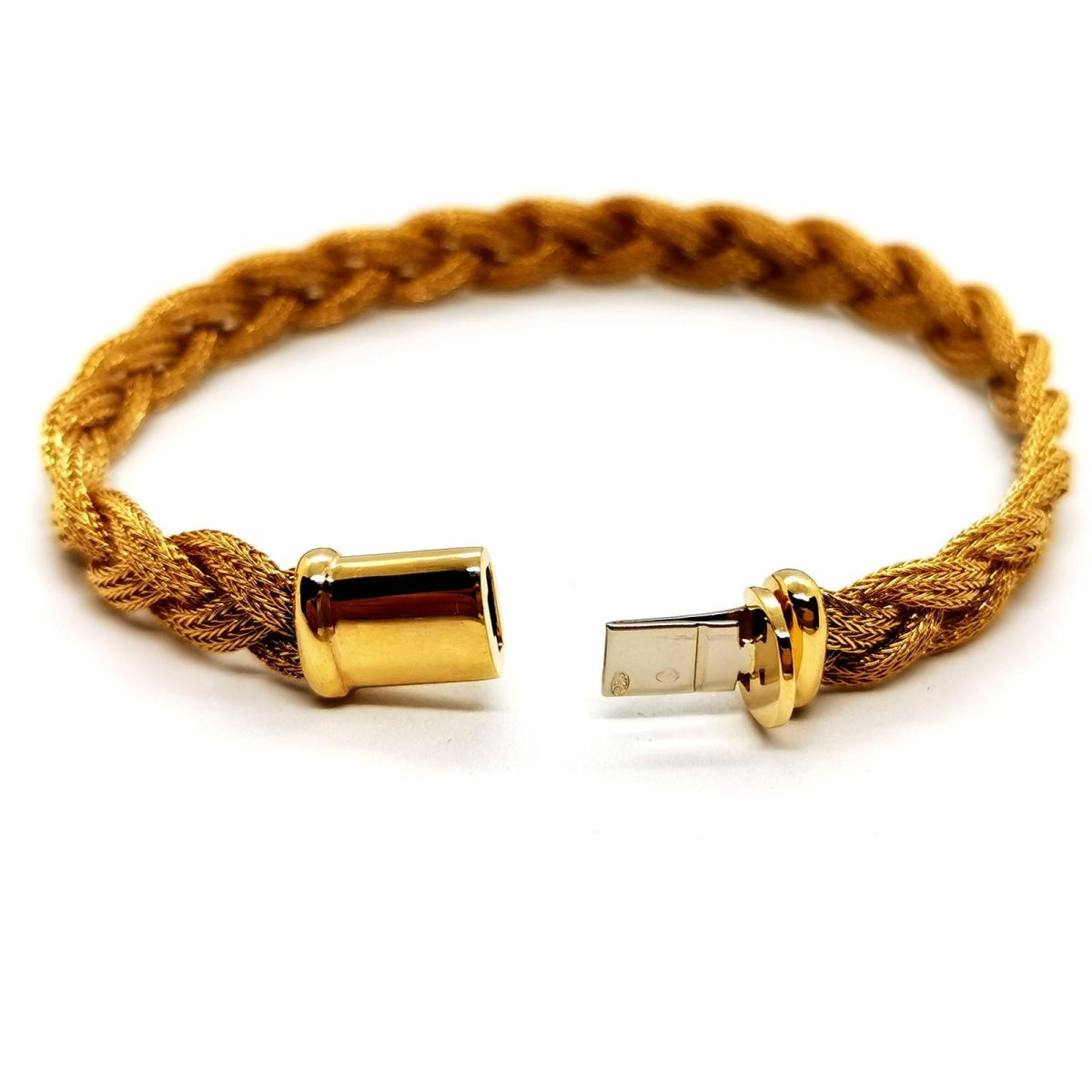 Bracelet Maille tressée en or jaune - Castafiore