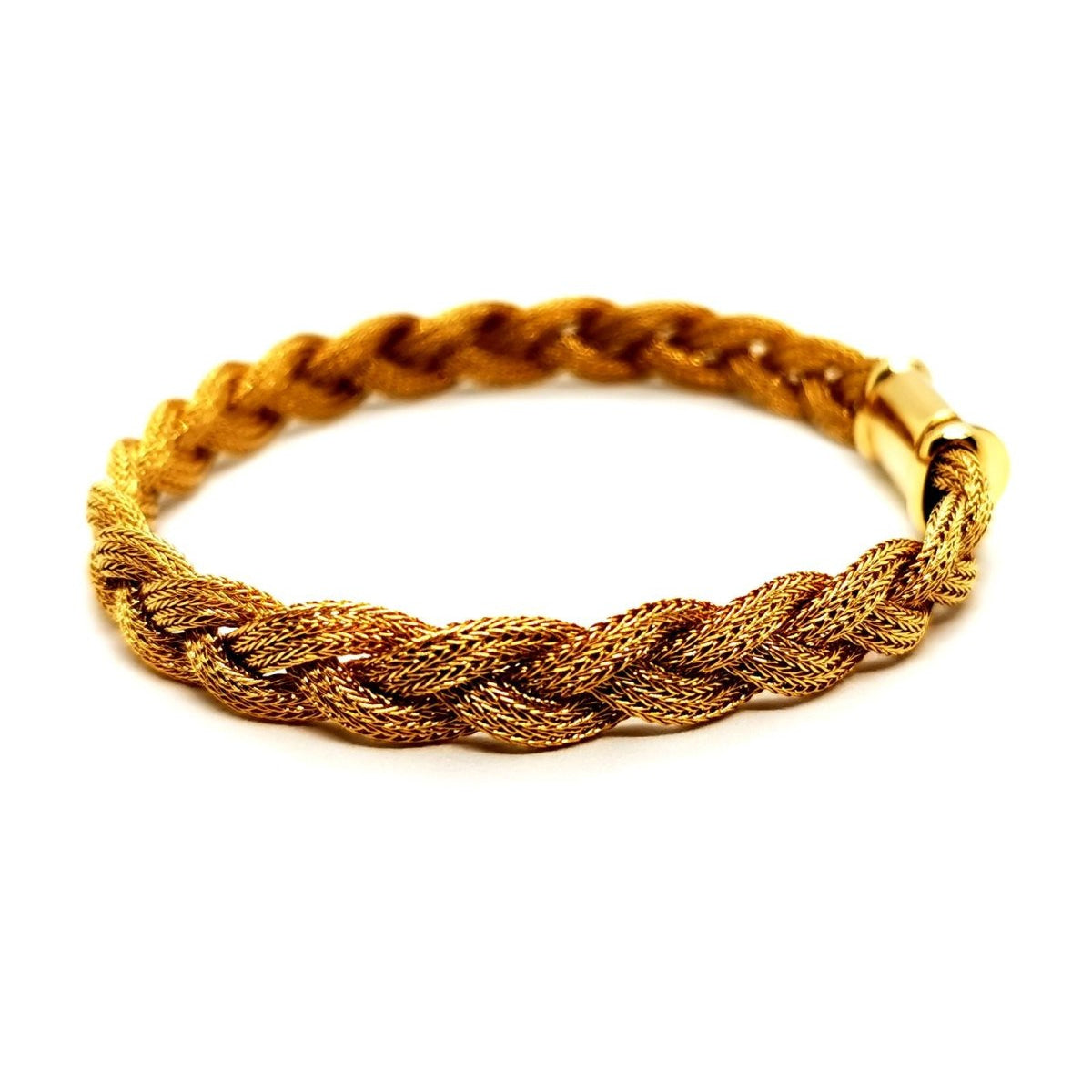 Bracelet Maille tressée en or jaune - Castafiore