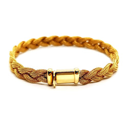 Bracelet Maille tressée en or jaune - Castafiore