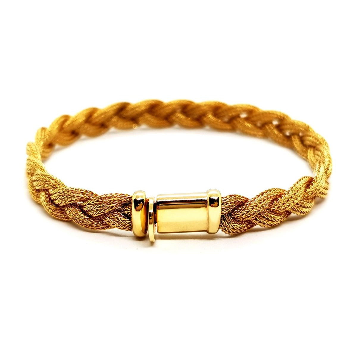 Bracelet Maille tressée en or jaune - Castafiore