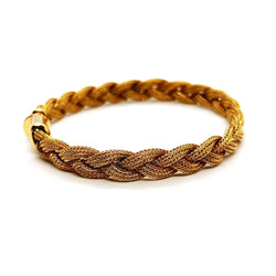 Bracelet Maille tressée en or jaune - Castafiore