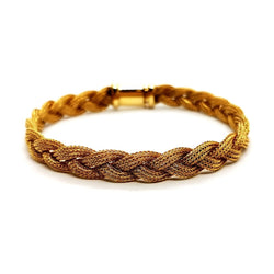 Bracelet Maille tressée en or jaune - Castafiore