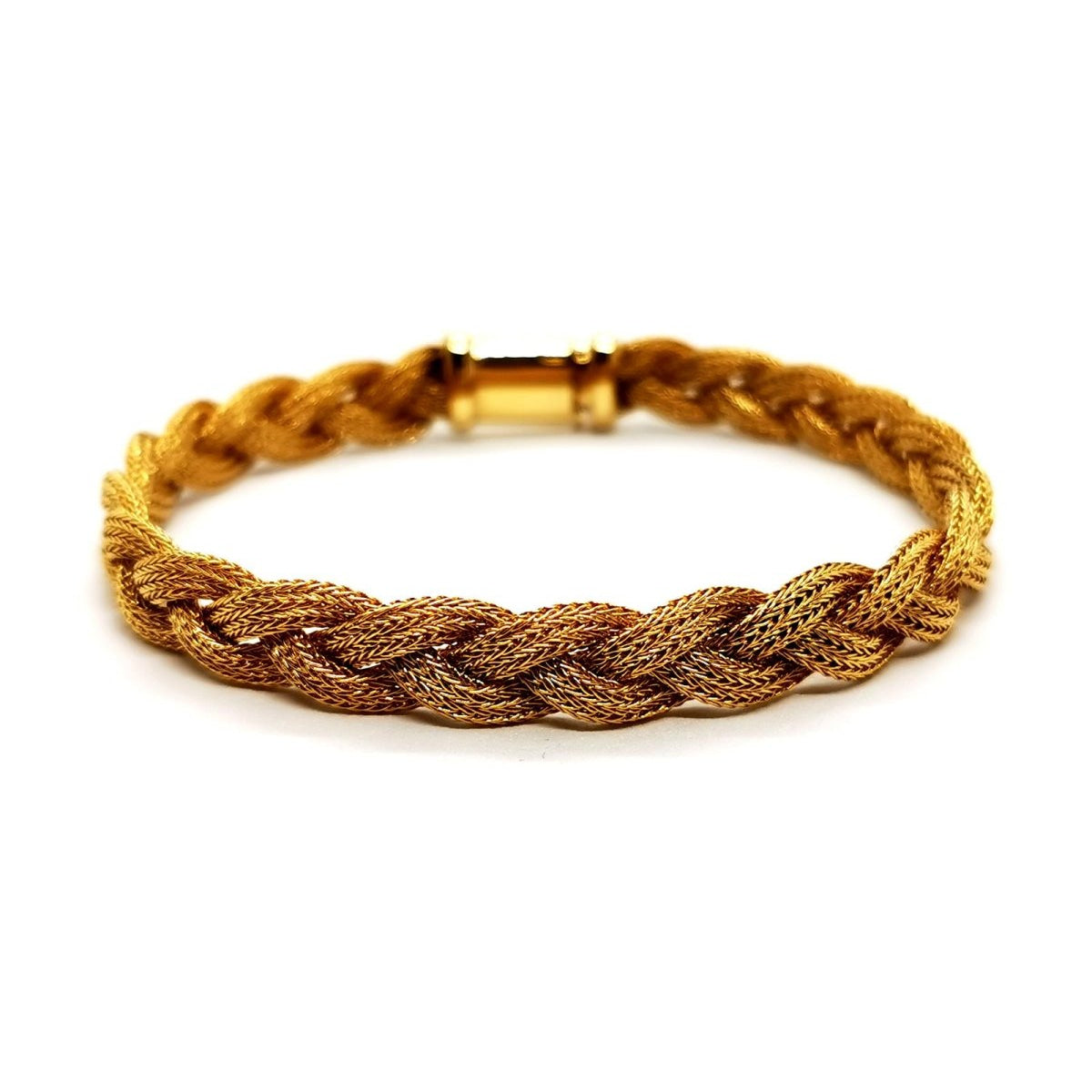 Bracelet Maille tressée en or jaune - Castafiore