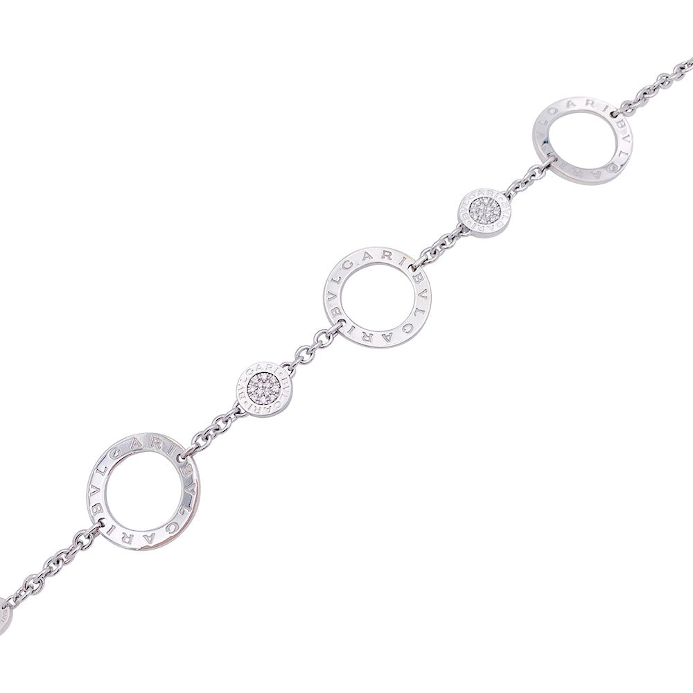 Bracelet Maillons BULGARI en or blanc et diamants - Castafiore