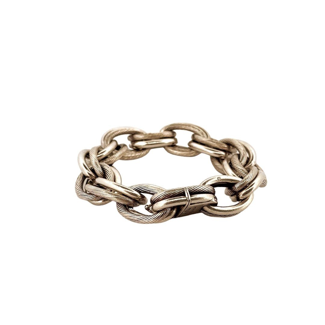 Bracelet maillons HERMES en argent - Castafiore