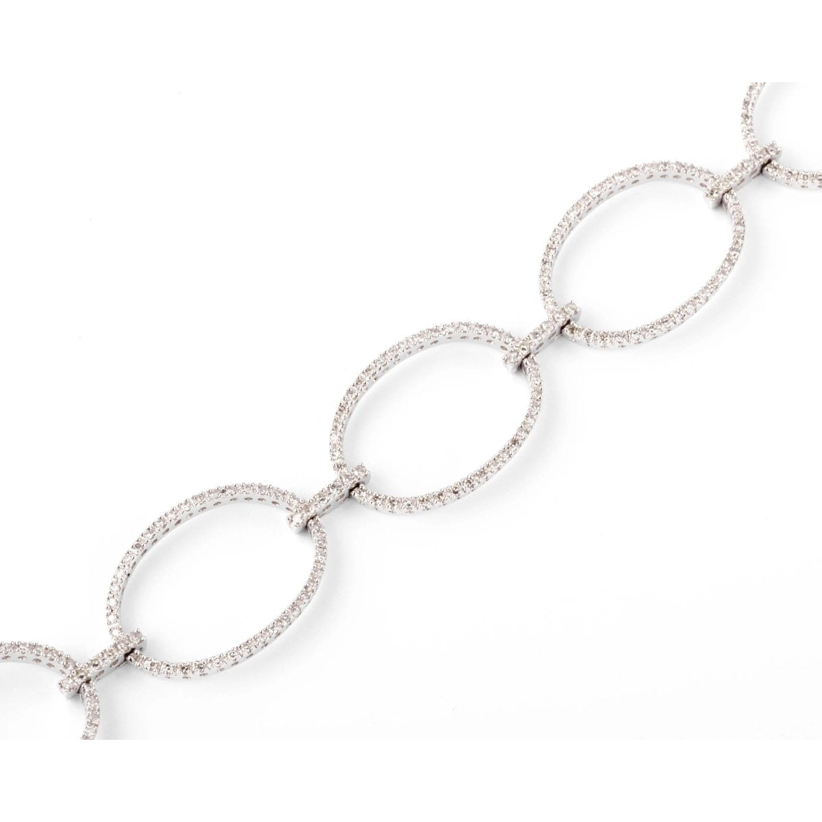 Bracelet maillons ovales en diamant - Castafiore