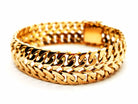 Bracelet Manchette double maille en or jaune - Castafiore