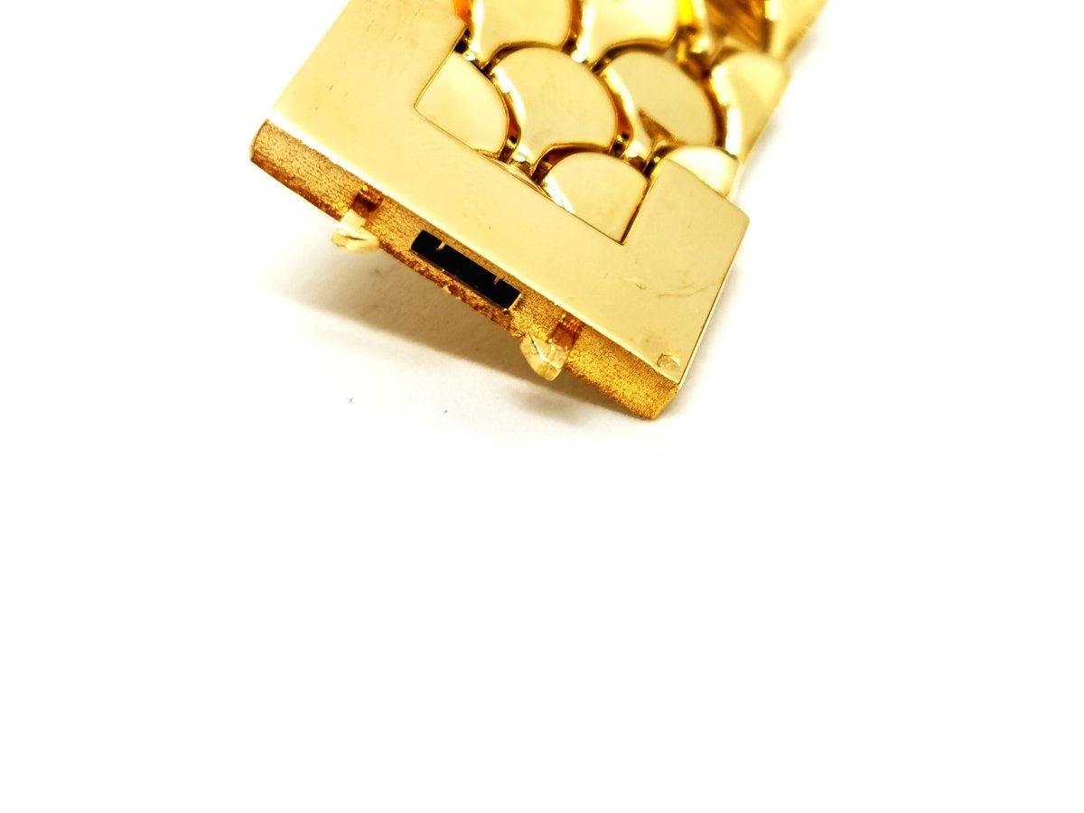 Bracelet Manchette écailles en or jaune - Castafiore