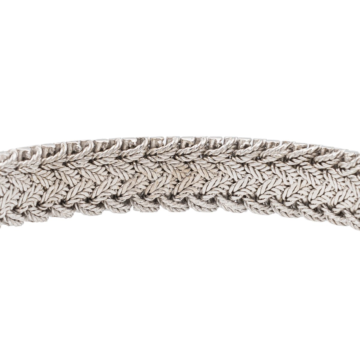 Bracelet Manchette en or blanc saphirs et diamants - Castafiore