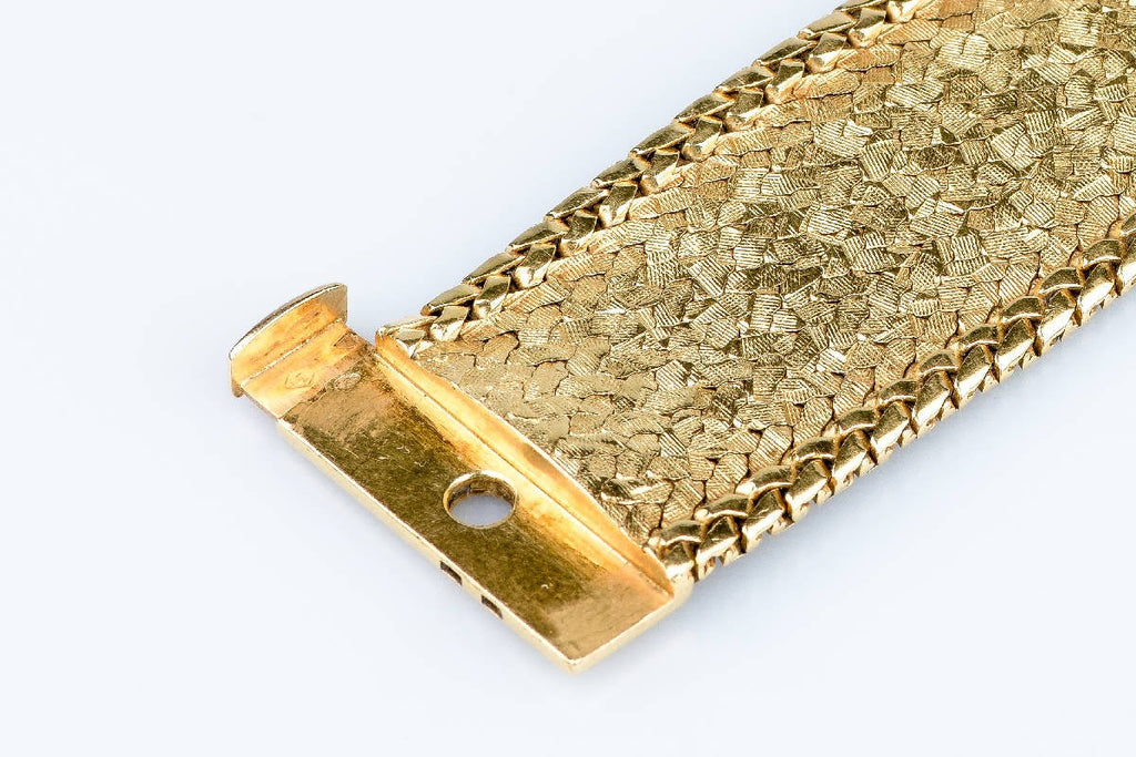 Bracelet manchette en or jaune 18 carats - Castafiore