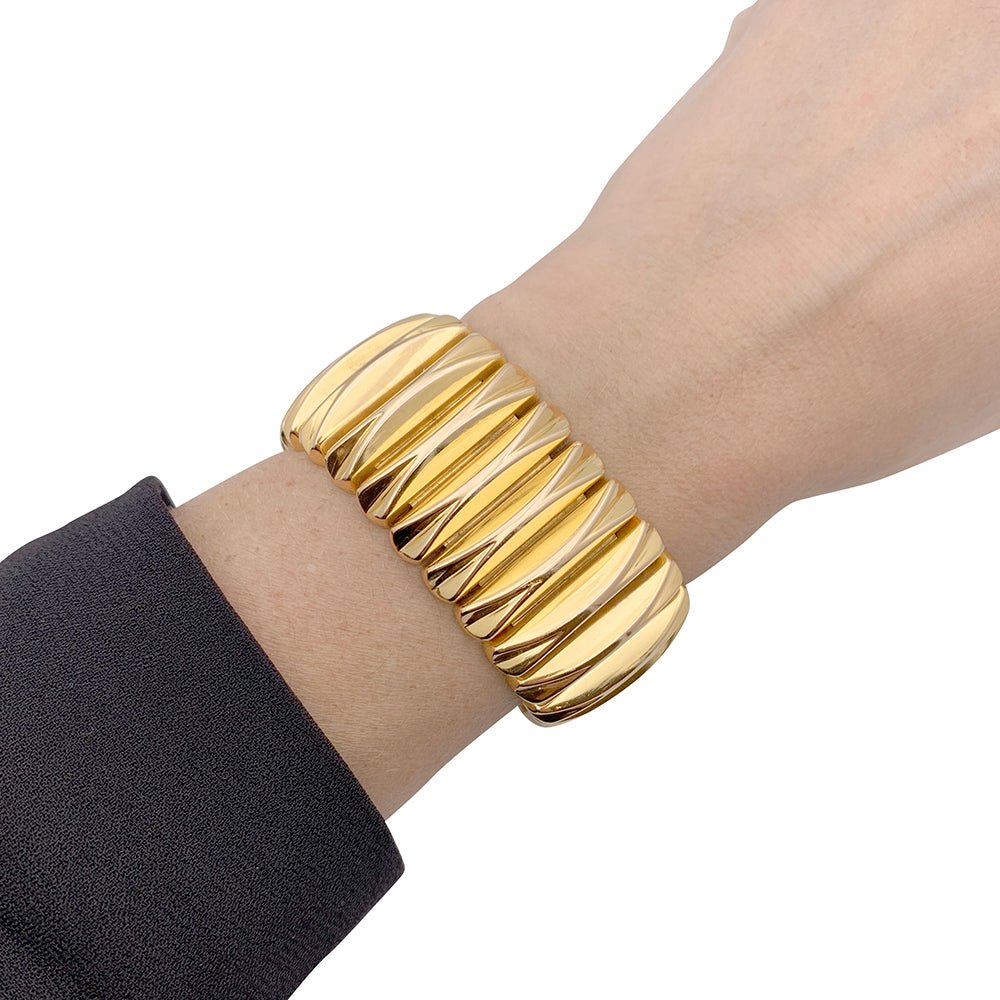 Bracelet Manchette en or jaune - Castafiore