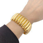 Bracelet Manchette en or jaune - Castafiore