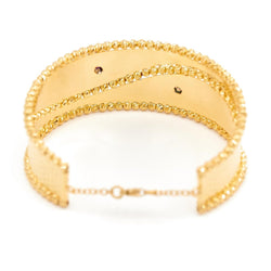 Bracelet Manchette filigrané en or jaune - Castafiore