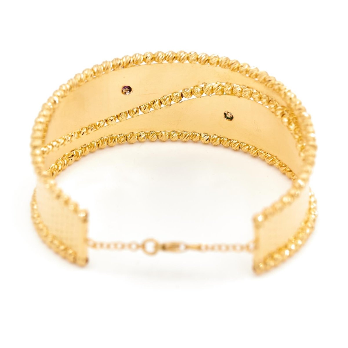 Bracelet Manchette filigrané en or jaune - Castafiore