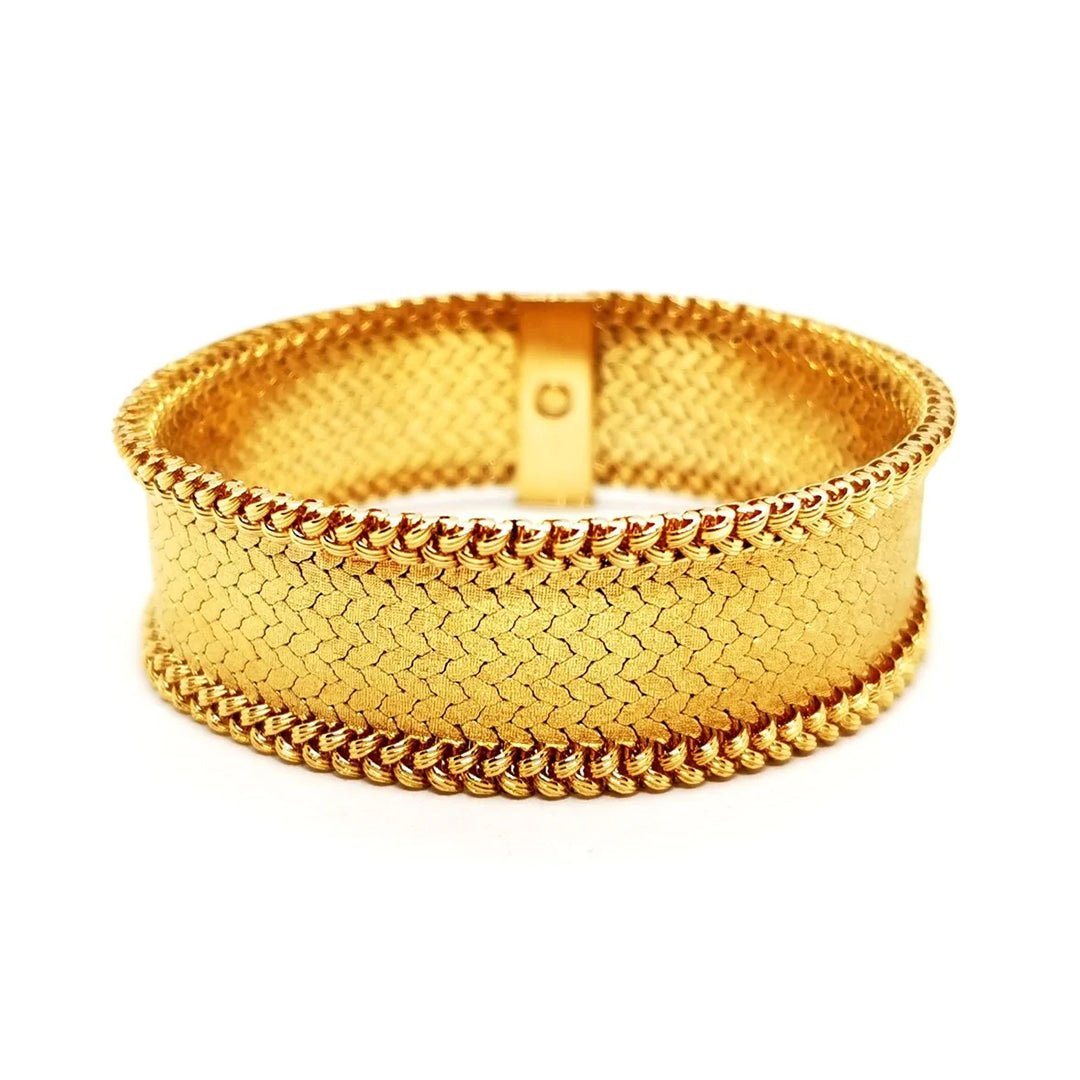 Bracelet Manchette GEORGES LENFANT en or jaune - Castafiore