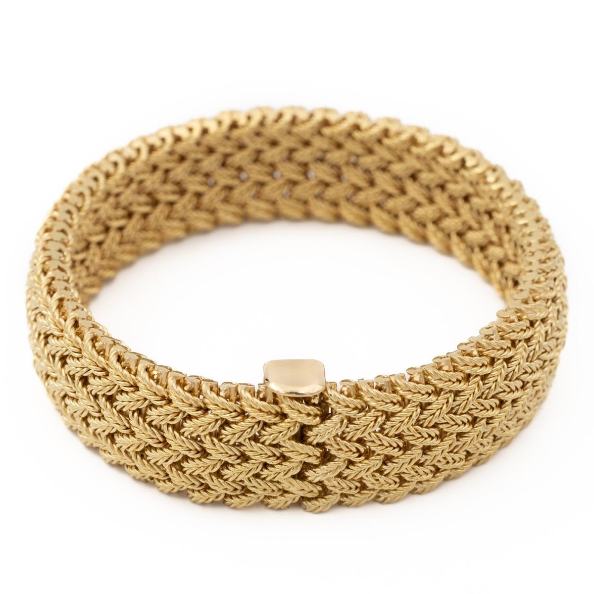 Bracelet Manchette GEORGES LENFANT en or jaune - Castafiore