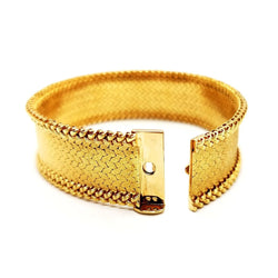 Bracelet Manchette GEORGES LENFANT en or jaune - Castafiore