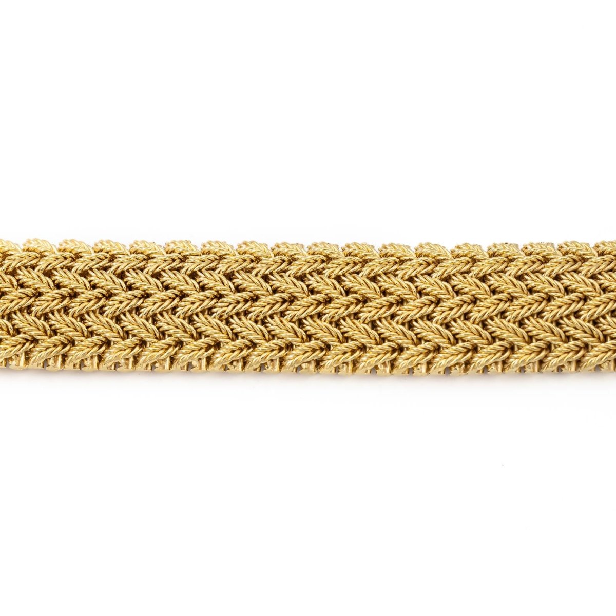 Bracelet Manchette GEORGES LENFANT en or jaune - Castafiore