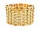 Bracelet Manchette maille en or jaune - Castafiore