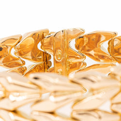 Bracelet Manchette maille en or jaune - Castafiore