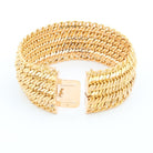 Bracelet Manchette maille en or jaune - Castafiore