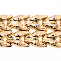 Bracelet Manchette maille en or jaune - Castafiore