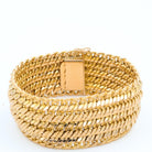 Bracelet Manchette maille en or jaune - Castafiore