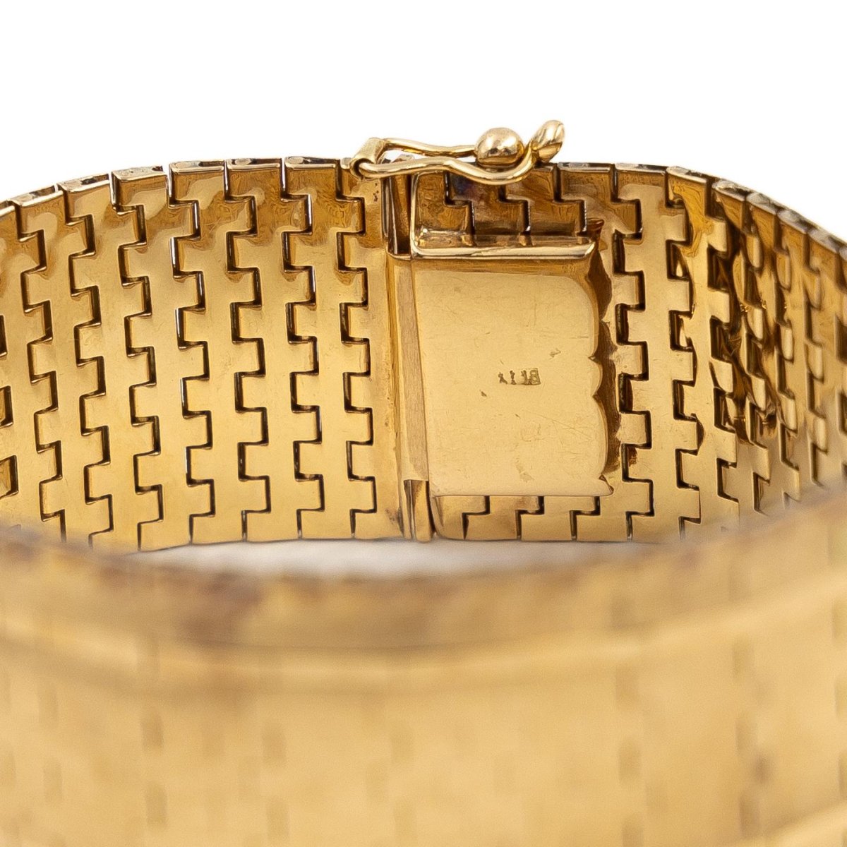 Bracelet Manchette maille en or jaune - Castafiore