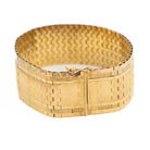 Bracelet Manchette maille en or jaune - Castafiore