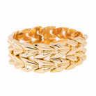 Bracelet Manchette maille en or jaune - Castafiore