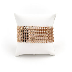 Bracelet Manchette maille en or rose - Castafiore