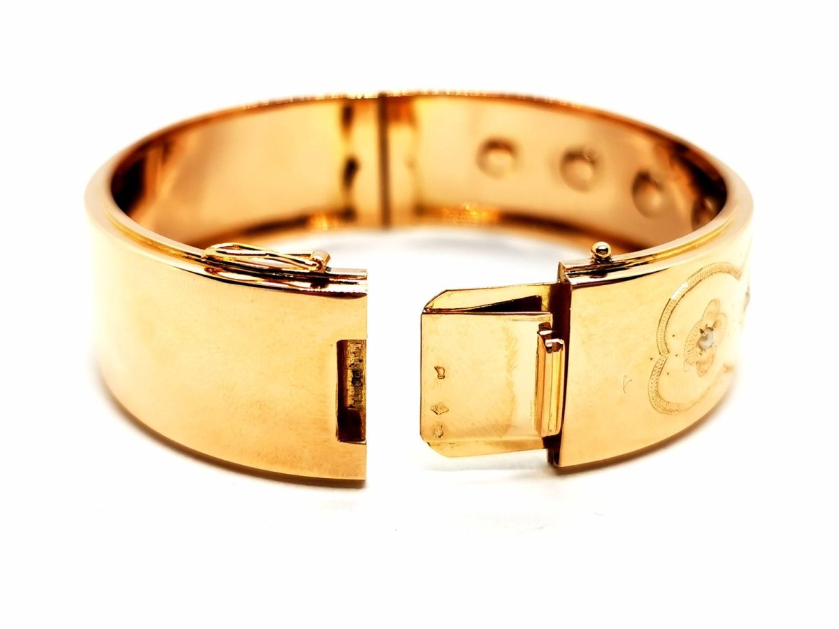 Bracelet Manchette Or rose Perle - Castafiore