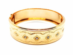 Bracelet Manchette Or rose Perle - Castafiore