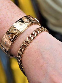 Bracelet Manchette Or rose Perle - Castafiore