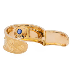 Bracelet Manchette Or rose Saphir - Castafiore