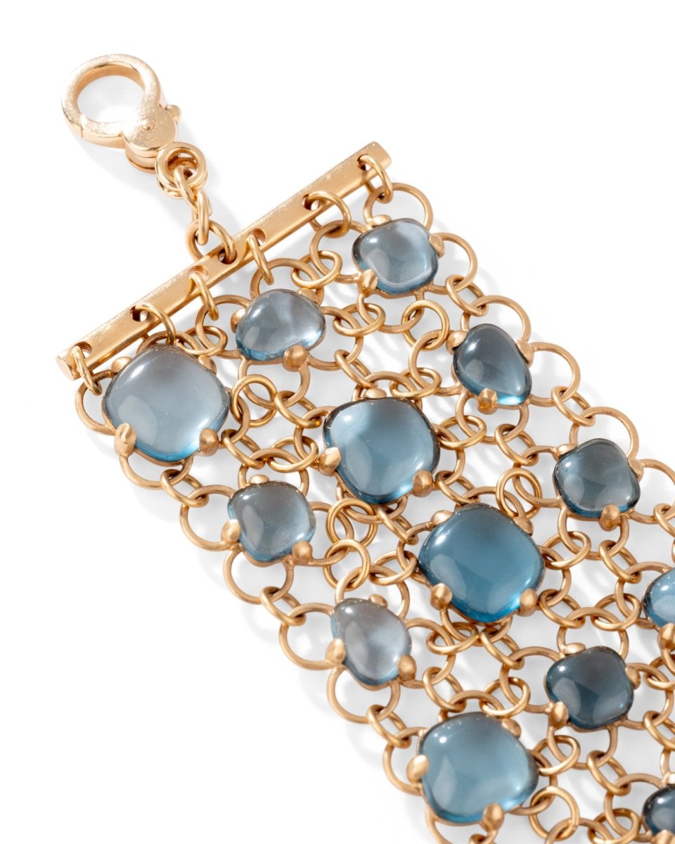 Bracelet Manchette Sabbia POMELLATO en or jaune et pierres fines - Castafiore