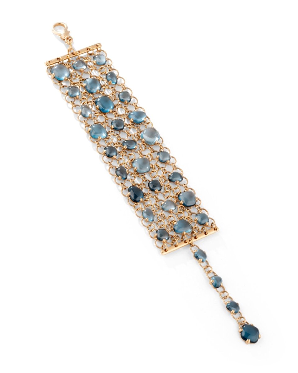 Bracelet Manchette Sabbia POMELLATO en or jaune et pierres fines - Castafiore