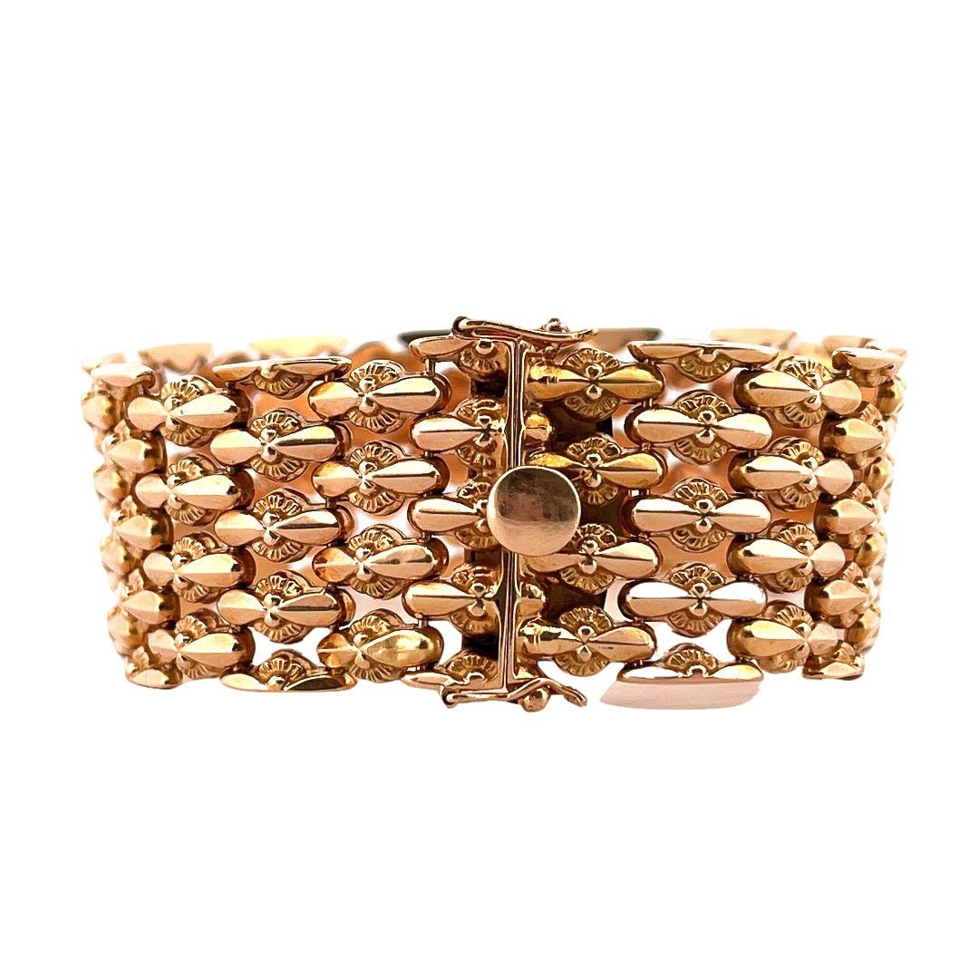 Bracelet Manchette Souple en or jaune - Castafiore