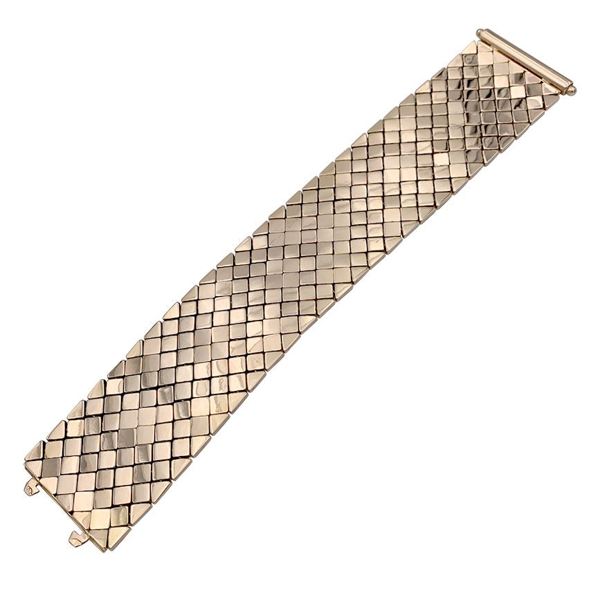 Bracelet manchette vintage or rose. - Castafiore