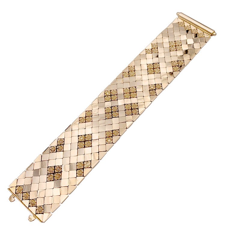 Bracelet manchette vintage or rose. - Castafiore