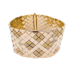 Bracelet manchette vintage or rose. - Castafiore