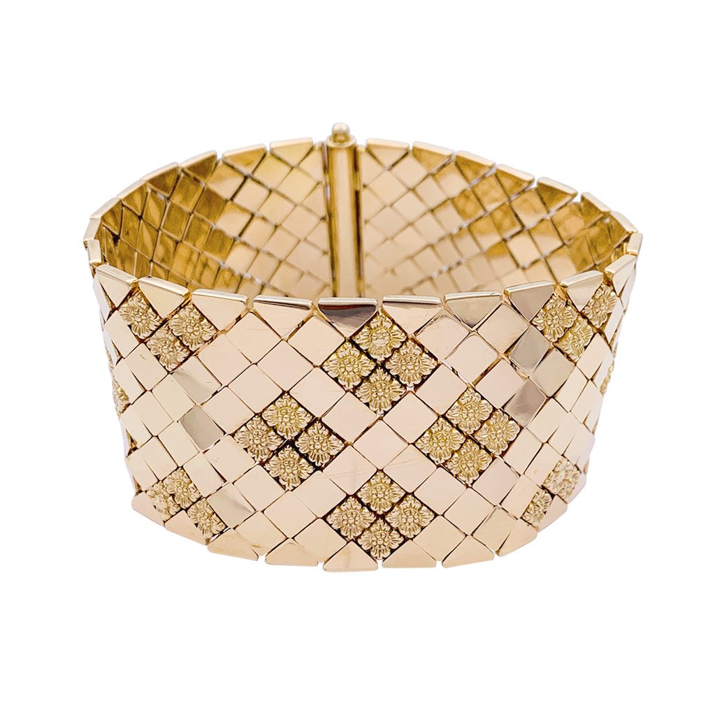 Bracelet manchette vintage or rose. - Castafiore
