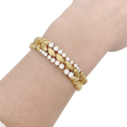Bracelet Mauboussin vintage, or jaune et diamants. - Castafiore