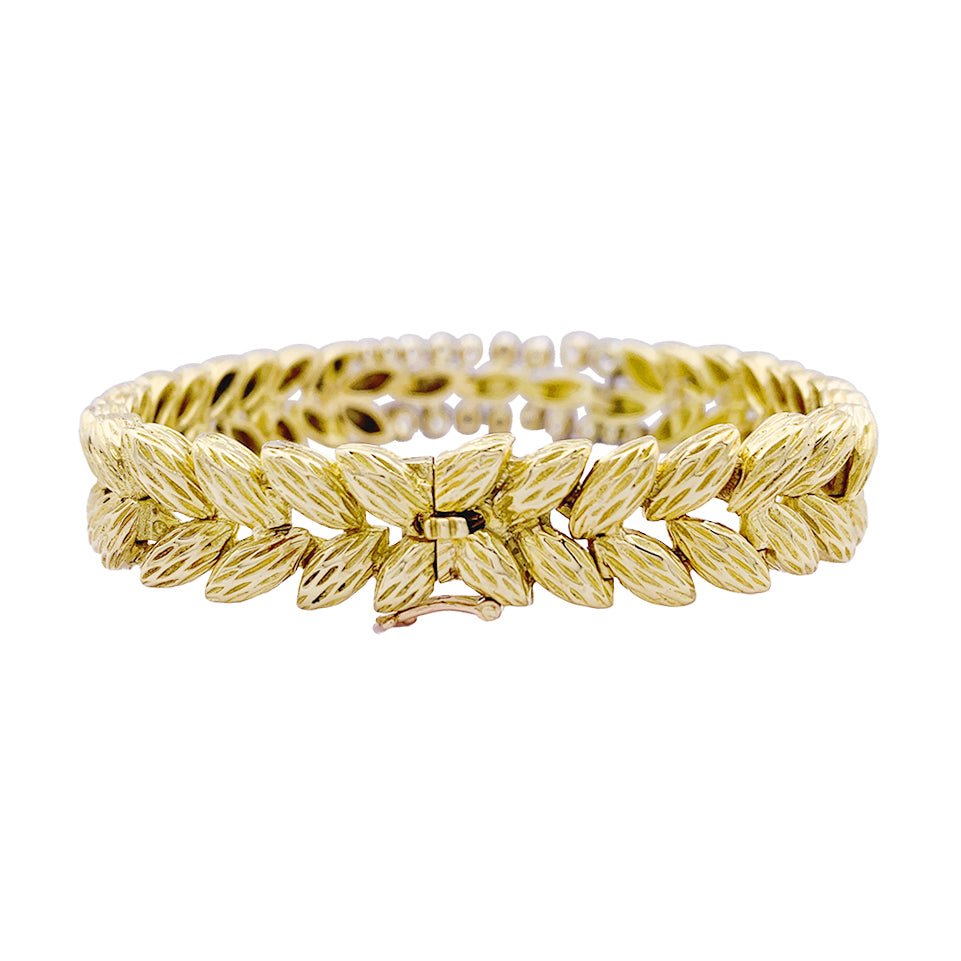 Bracelet Mauboussin vintage, or jaune et diamants. - Castafiore