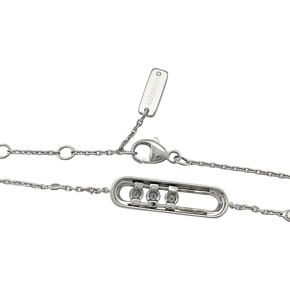 Bracelet Messika, "Baby Move Pavé", or blanc diamants - Castafiore