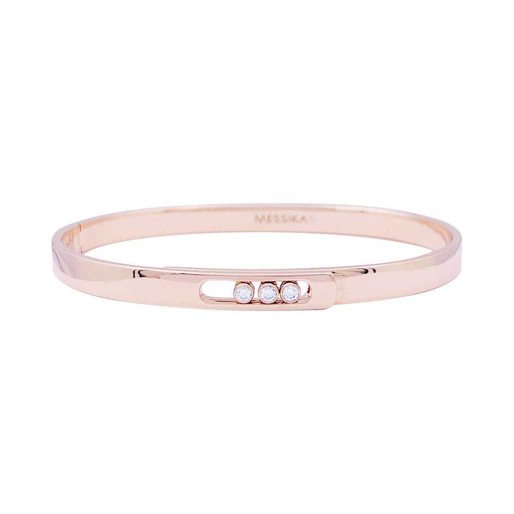 Bracelet Messika, "Bangle Move Noa", or rose et diamants. - Castafiore
