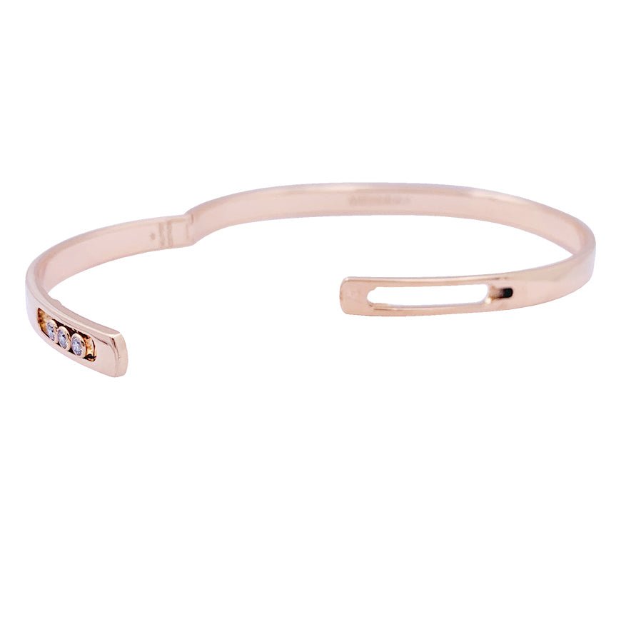Bracelet Messika, "Bangle Move Noa", or rose et diamants. - Castafiore